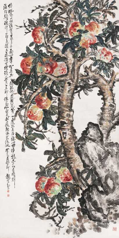 赵云壑 花鸟 立轴